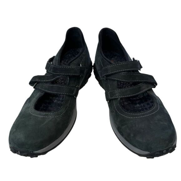 Timberland 49316 Green Suede Leather Criss Cross Mary Jane Trail Loafers 7 - Picture 3 of 6